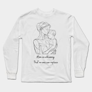 Mom and child in her arms Long Sleeve T-Shirt